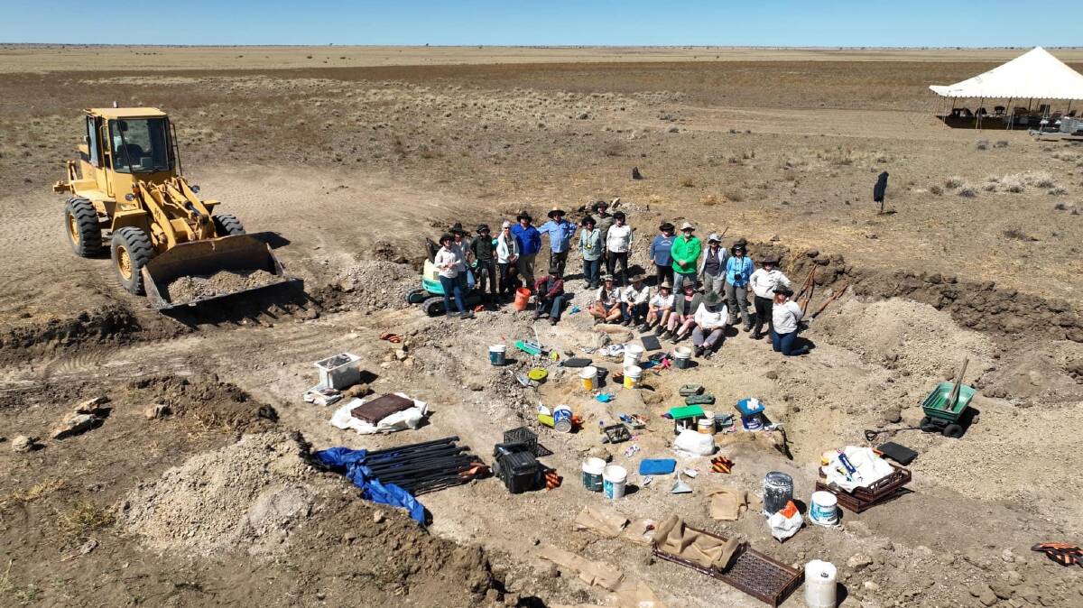 Australian Age of Dinosaurs Museum palaeontologists at the Leo dig site at Winton, Queensland in 2021. Picture supplied