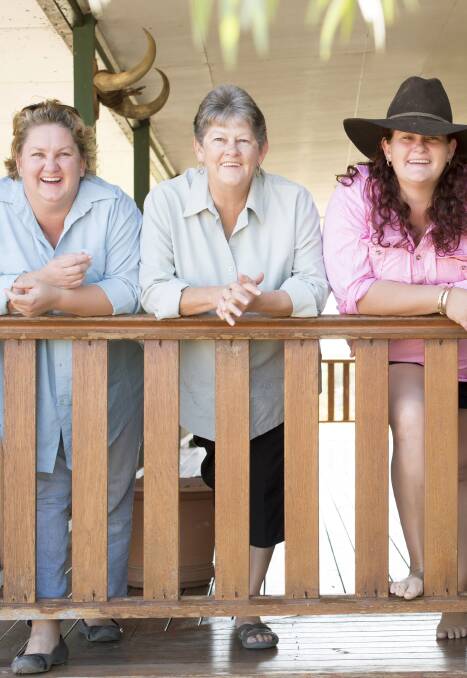 Fighting on: Jervoise Station matriarch Kerry Jonsson flanked by daughter Kristine and Pam. Picture: Honey Atkinson.