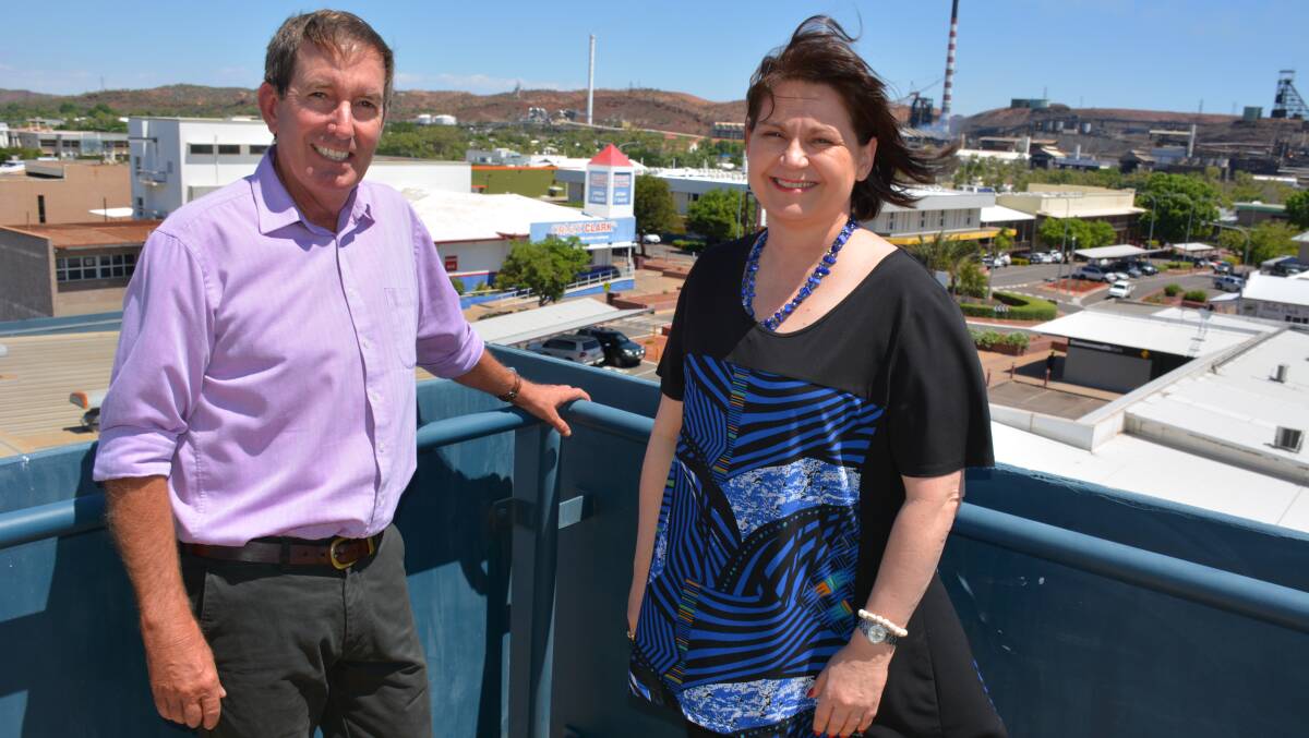Paul Woodhouse and Regional Development Australia chief executive Glenys Schuntner in Mount Isa last year. Photo: Chris Burns. 