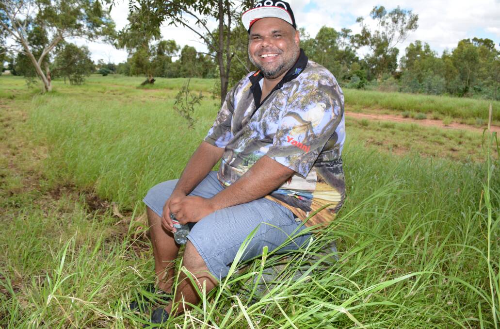 UNEARTHED FROM ISA: Lucky Luke has been chosen as Triple J's local act to open at One Night Stand. He sits on a rock behind Yallambee Aboriginal Reserve. Photo: Chris Burns.