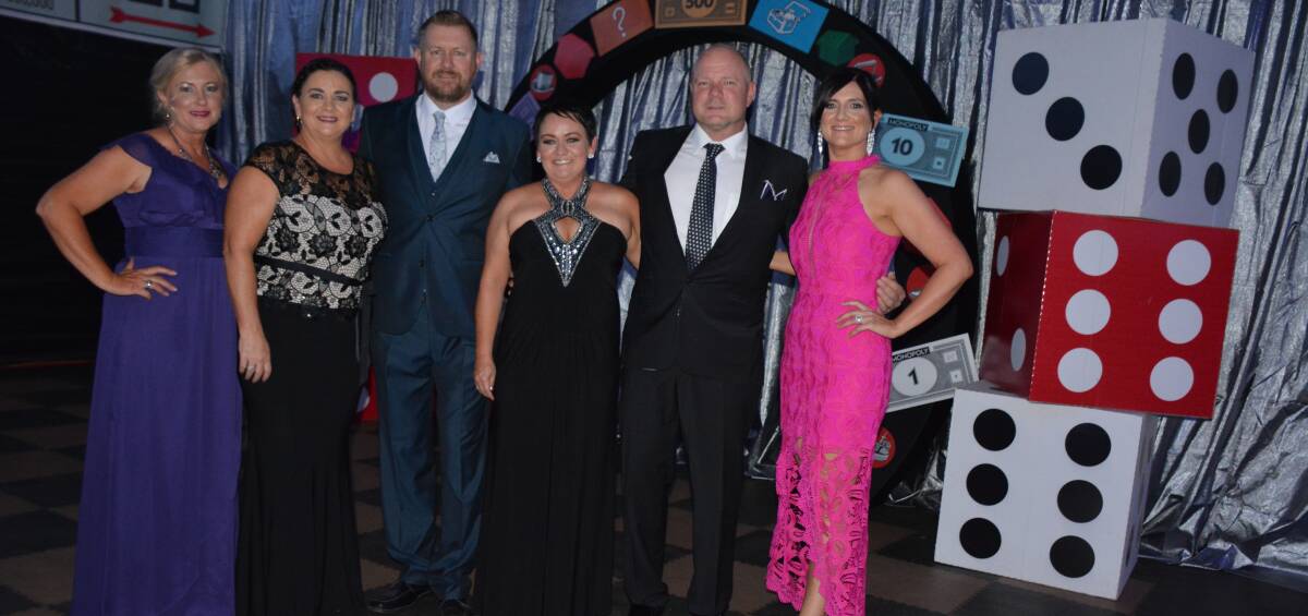 SHOW TIME: Casa Grande committee members Lee Quinn, Vicki Anderson, Brian Anderson, Leanne Ryder, Barry Ryder and Michelle Pearce before the ball. Photo: Chris Burns. 