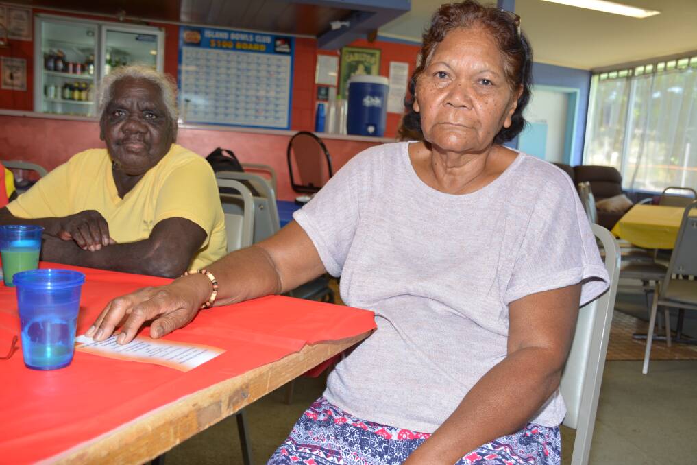 Dorothy Albert and Evelyn Neade at the event held at the Mount Isa Island Bowls Club. 