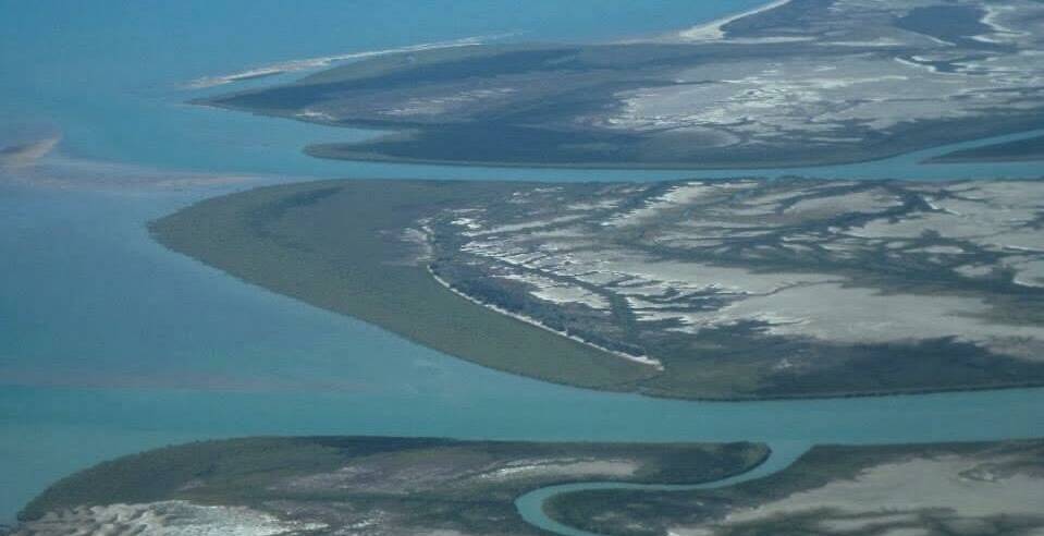 A shortlisted photograph of Mornington Island, likely to have been taken as a plane descended to the airport. 