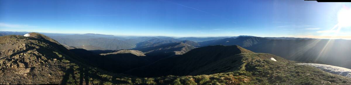 WHAT A VIEW: Alison Whitehead takes a photo from Mt Feathertop. 