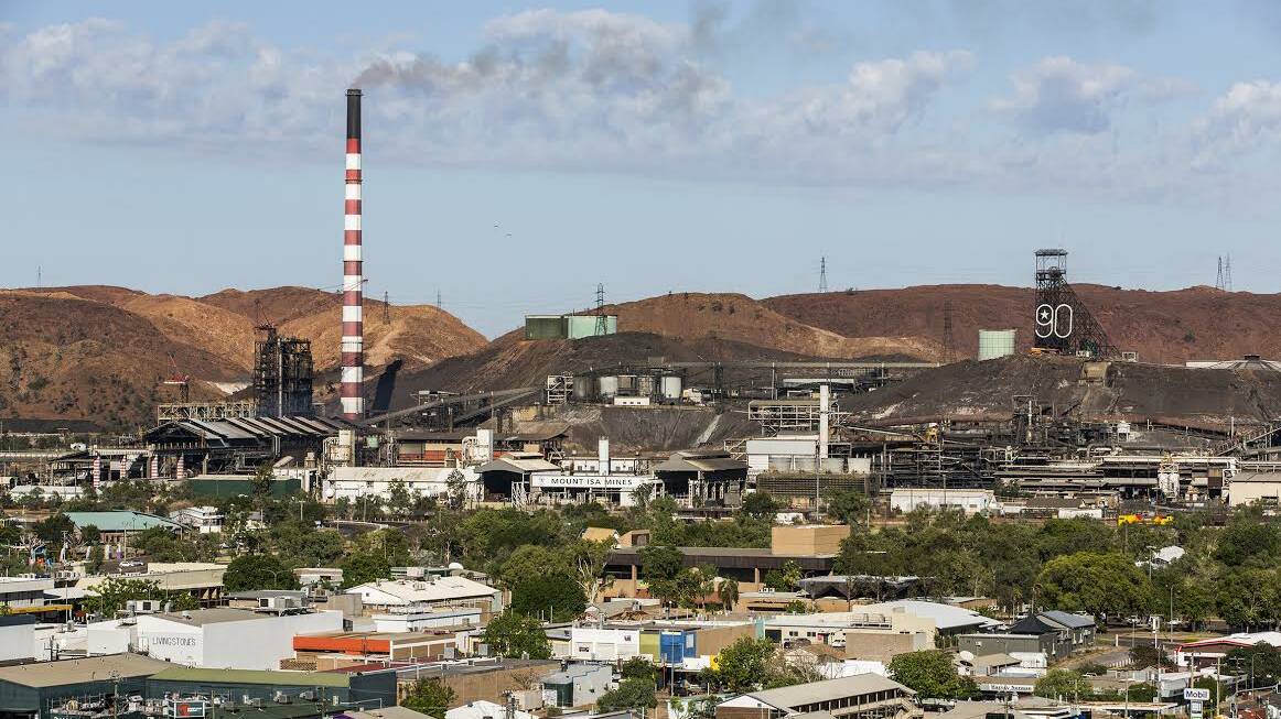 An overview of part of the Mount Isa CBD and mine.