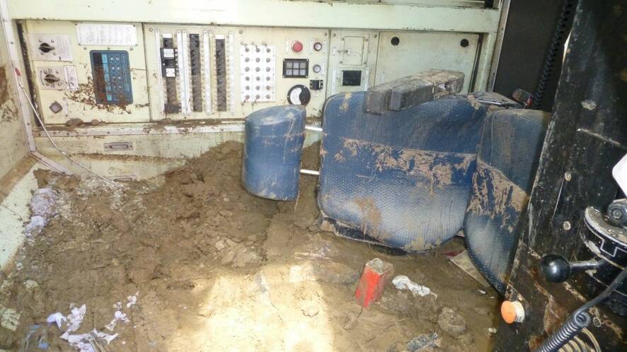 Water damage in the cab. Photo: ATSB. 