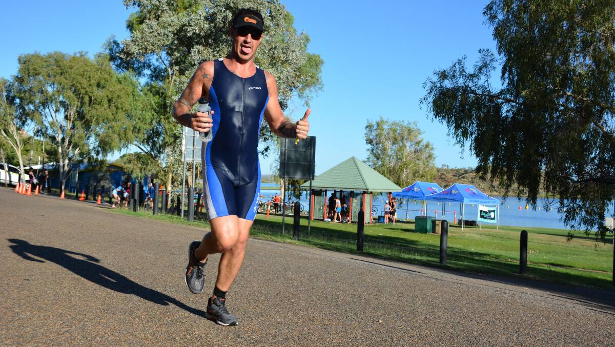 Bret Wessels remembers to have fun in the triathlon. 