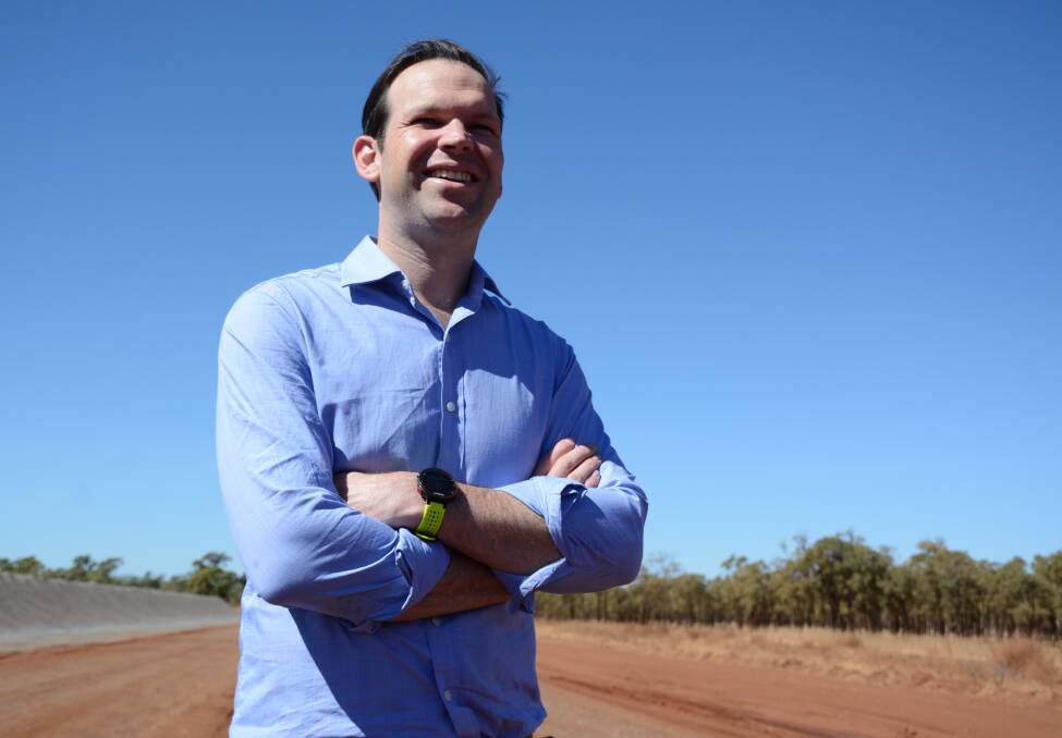 Minister for Resources and Northern Australia, Senator Matthew Canavan, explains how western Queensland indirectly benefits from Adani. Photo: Chris Burns. 