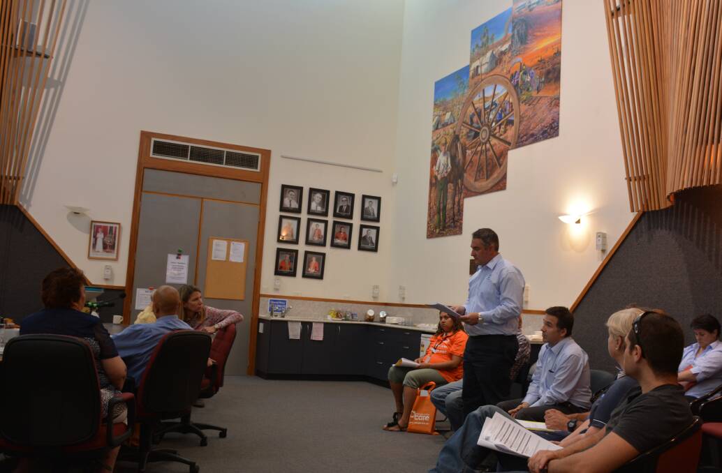 George Fisher general manager Chris McCleave updates councillors on voluntary redundancies at zinc operations when speaking at the Mount Isa City Council meeting.