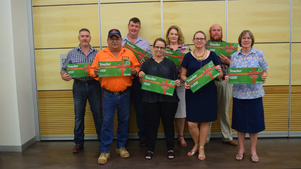 BIG PROJECT: Cloncurry Local Business committee members Councillor Brad Rix, Kevin Wehrman, chairman James Pavy, Hannah Hacon, Susan Curley, Brooke Abdy, David Davis and Karen McGee. Photo: Cloncurry Shire Council. 