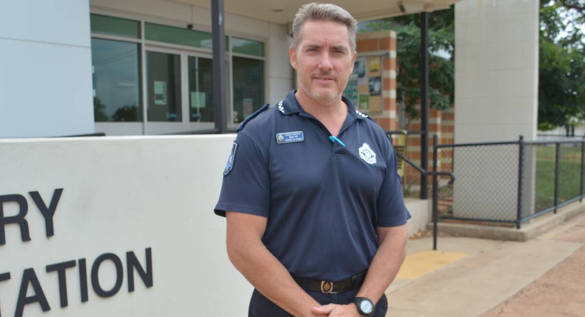Cloncurry Police Station's officer-in-charge, Senior Sergeant Brad Rix, seeks further information into the break-in against an elderly woman. Photo: Chris Burns. 