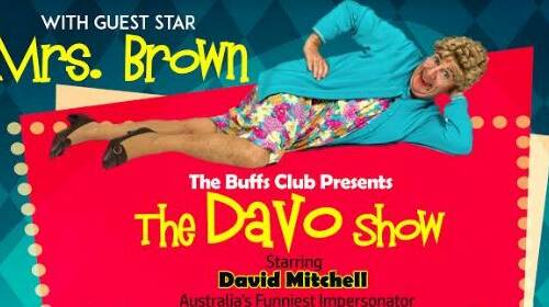 The Buff's Club promotional advertisement for The Davo Show. 