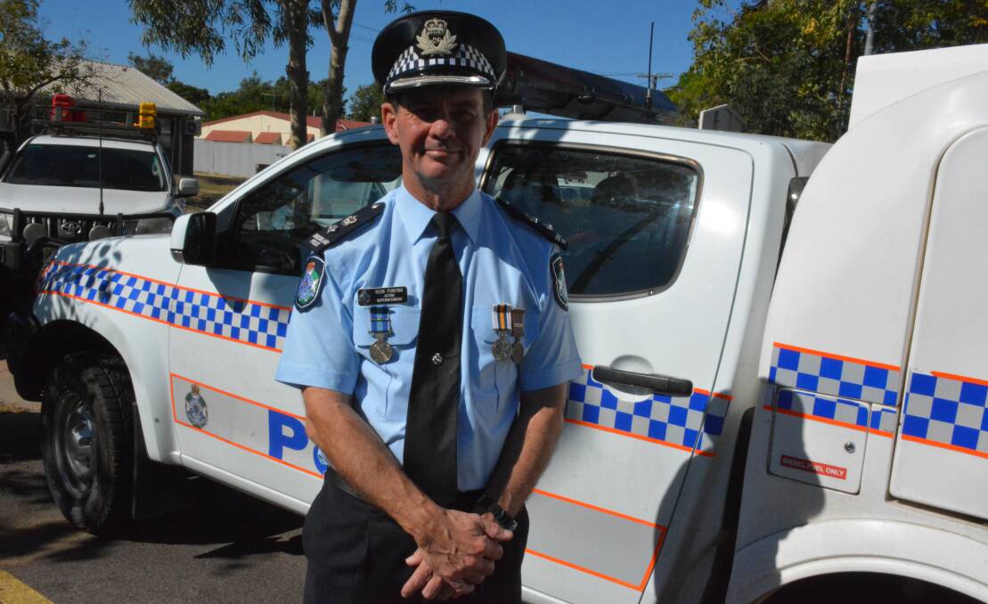 Mount Isa's new Superintendent Glen Pointing is yet to begin his role, but he was willing to take time on his short visit, during leave, for a photograph and interview. Photo: Chris Burns. 