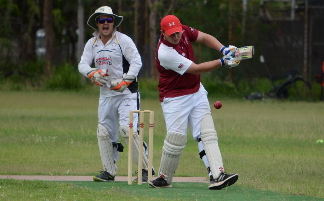 HOWZAT: Wicket keeper Trent Cameron appeals to the umpire, who determines an LBW for Townview batsman Nicholas Celona. Photo: Chris Burns. 