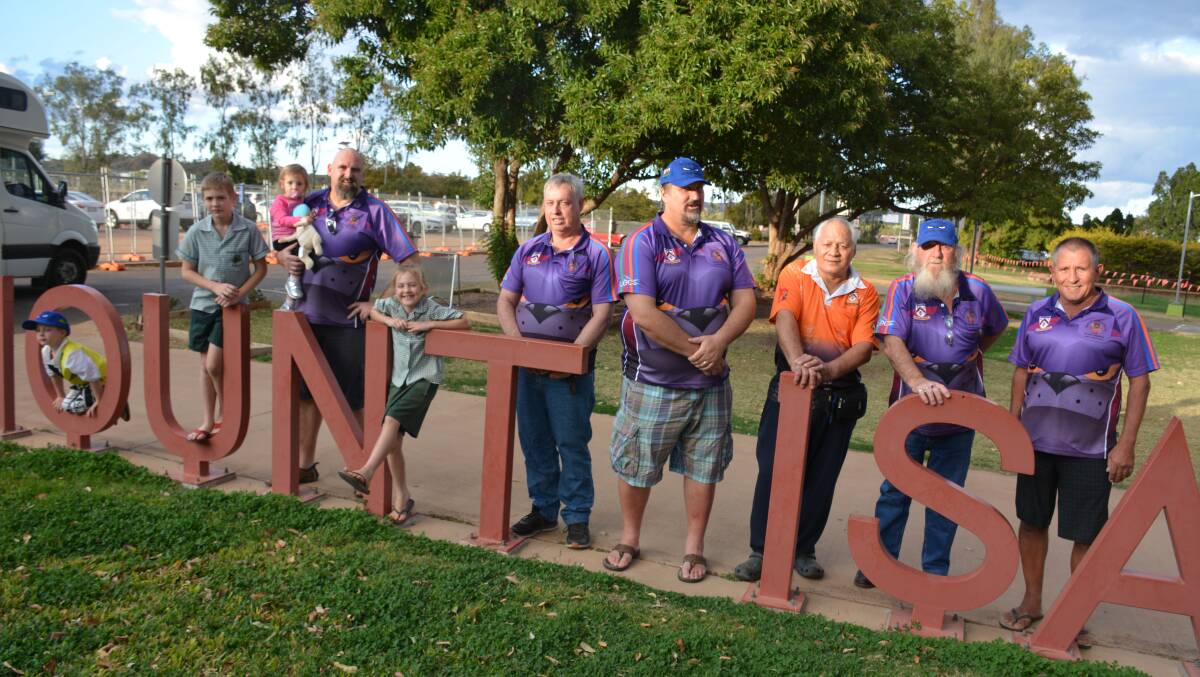 MOUNT ISA REPRESENT: Jaiden Hunter, Kaillum Hunter, Shaine Hunter, Shailah Hunter, Aiva Hunter, Julian Graham, Darren Campbell, Dan Toia, Hag Harrison and Shoey Shoemyster say goodbye to each other at the Mount Isa Airport before Ugly Mongrels players leave. Photo: Chris Burns. 