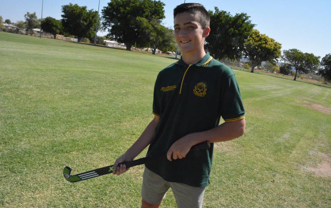 SELECTED: Mount Isa T Birds player Mitch Nicol, 14, is among two locals selected for the Under 15s Queensland hockey squad. Photo: Chris Burns. 