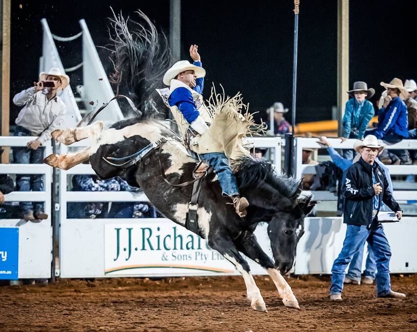 A good buck: The rodeo is all action with proceeds donated back into the local community, totaling almost $5 million to date. Photo: Stephen Mowbray Photography.