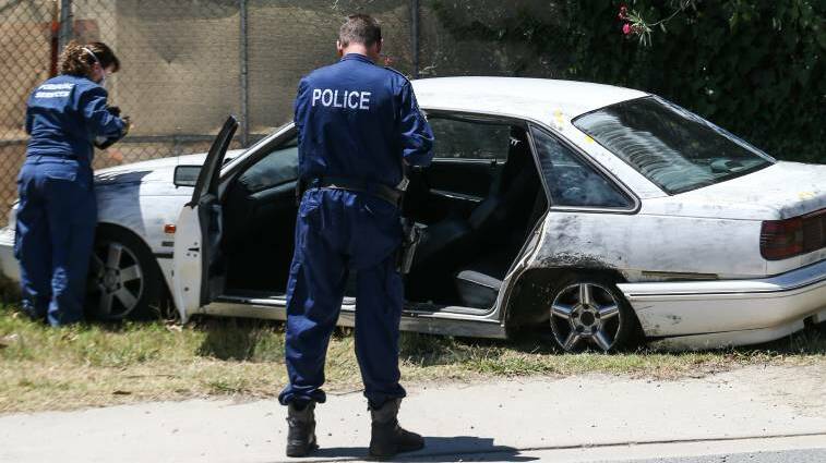 ABANDONED: Luke Robin jumped out of his car, which then crashed into a South Albury fence.