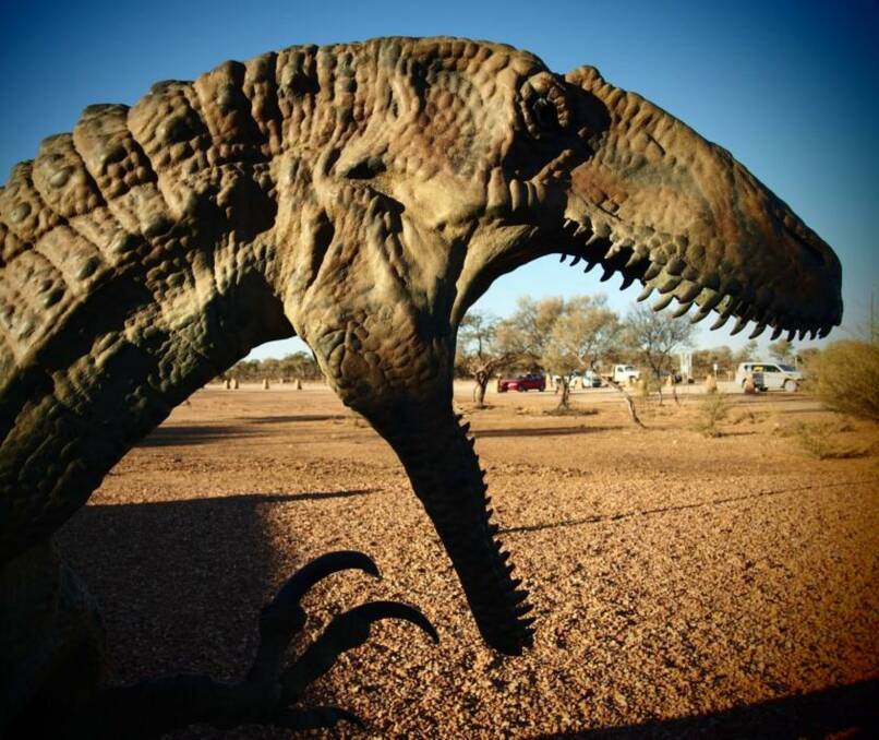 The dinosaur that greets visitors to the Australian Age of Dinosaurs complex has been joined by 10 others, showing what roamed the earth millions of years ago.