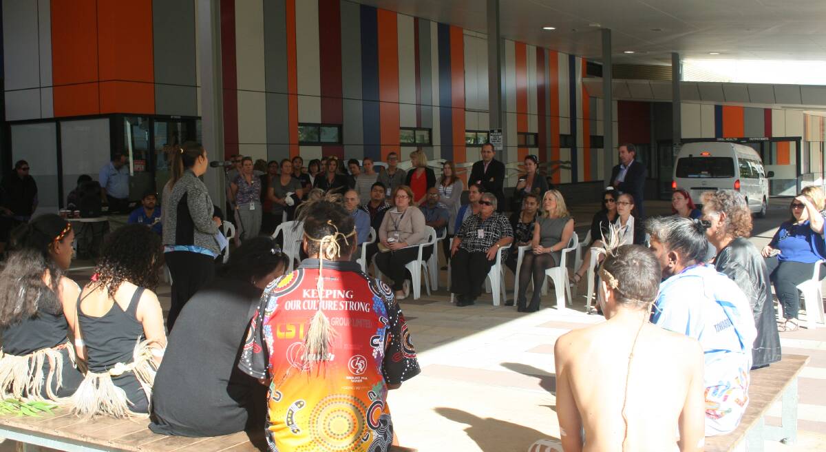 Crowd at Mount Isa base Hospital to mark Reconciliation Week. Photo: supplied