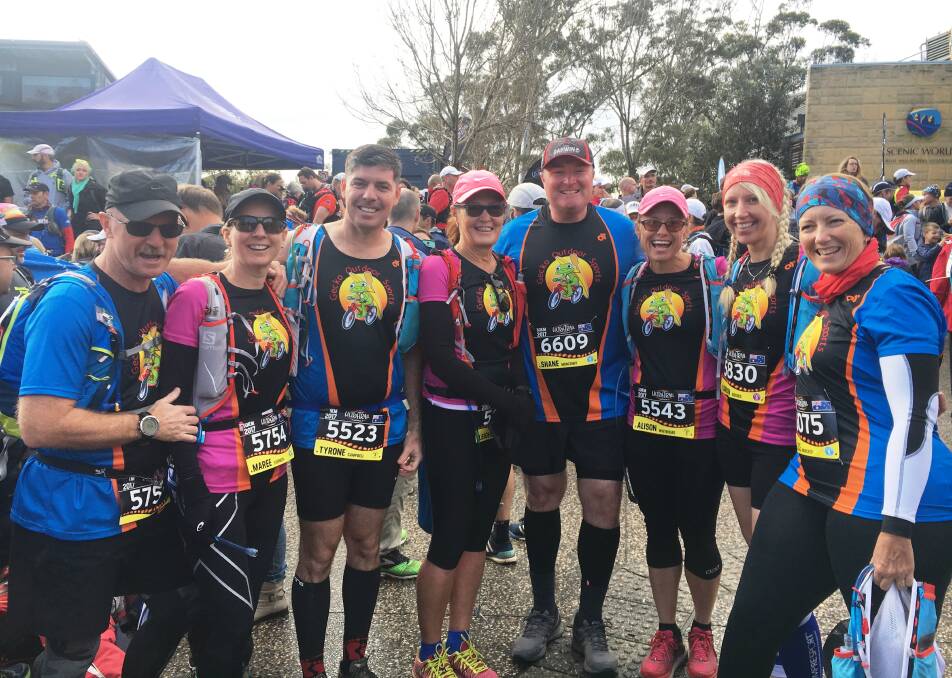 TRAIL TRIBE: Gecko Outdoor Sports runners from Mount Isa compete in the Ultra Trail Australia 50km trail run in the Blue Mountains. Photo: supplied
