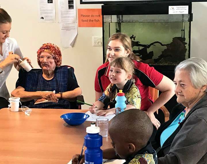 MY GENERATION: Mount Isa seniors at Laura Johnson Home asked when Red Oasis' kids would be returning for more stories. Photo: supplied