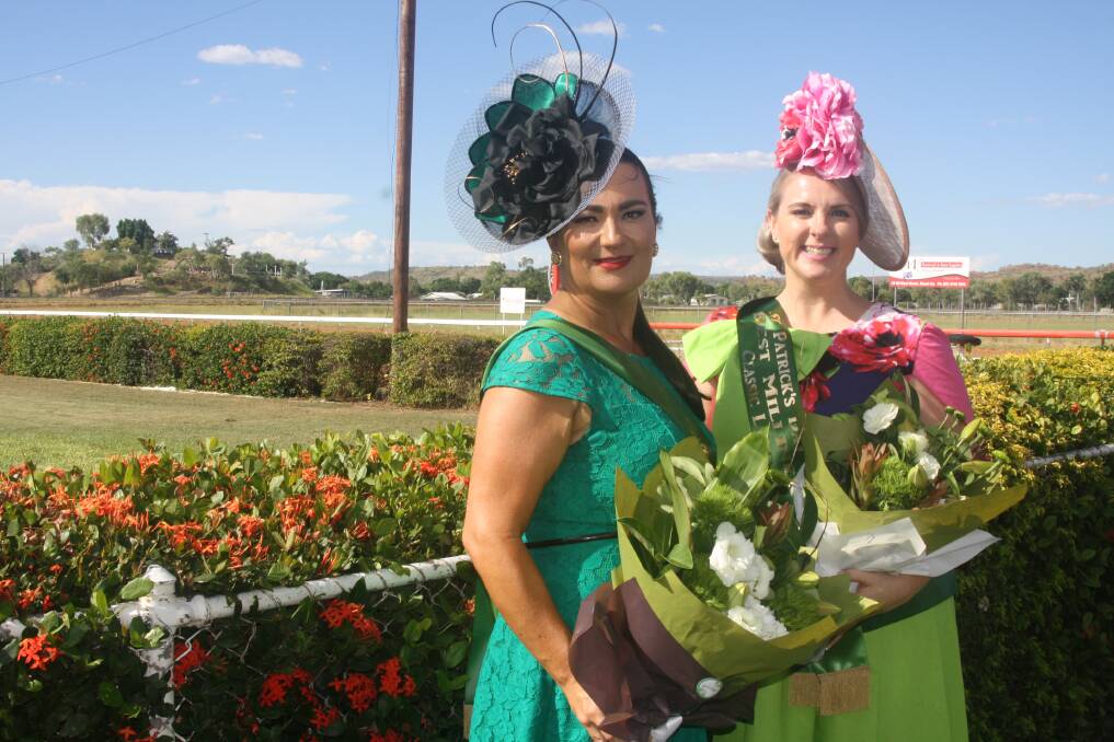 FASHIONS ON THE FIELD: Classic Ladies Winner Cecile Edmonds and Best Millinery Renee Moore. Photo: Esther MacIntyre