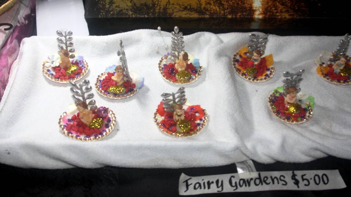 Little fairy gardens from Kit Kat Treasures, for sale at Mount Isa community markets.
