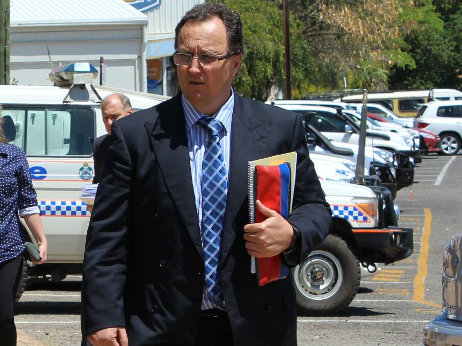 SOLICITOR CHARGED: Anderson Telford appearing at Mount Isa Magistrates Court to represent a client in an unrelated court matter. Photo: Samantha Walton 