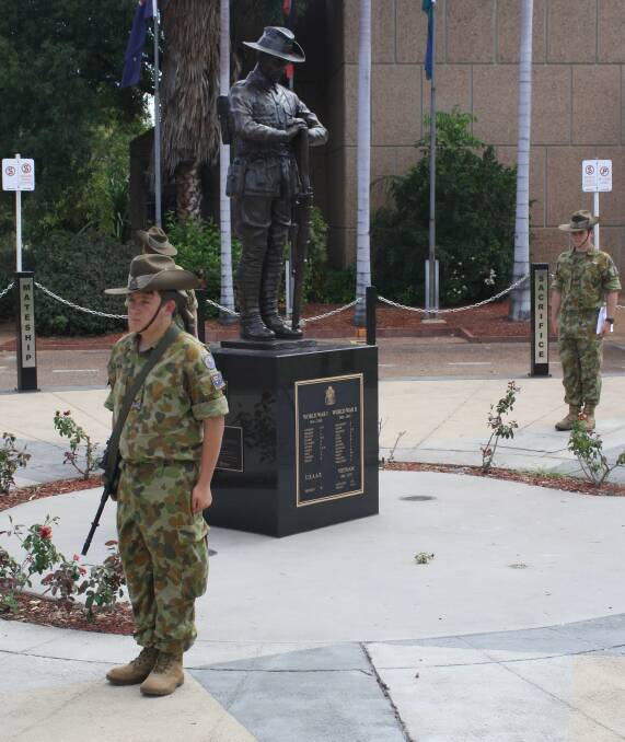 LEST WE FORGET: Anzac Day services will be held all around north west Queensland today including in Mount Isa at the cenotaph on the Civic Centre lawn. Photo: Esther MacIntyre