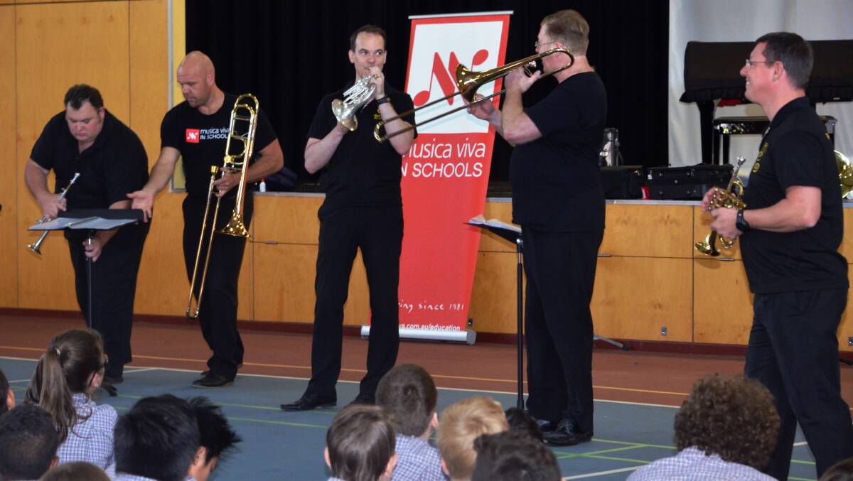 The five musicians gave engaging, funny explanations to accompany the wonderful sounds of brass. Photo: Esther MacIntyre