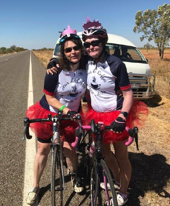 The Tour de Coffee team did the 200 plus kilometres from Mount Isa to the Northern Territory border.