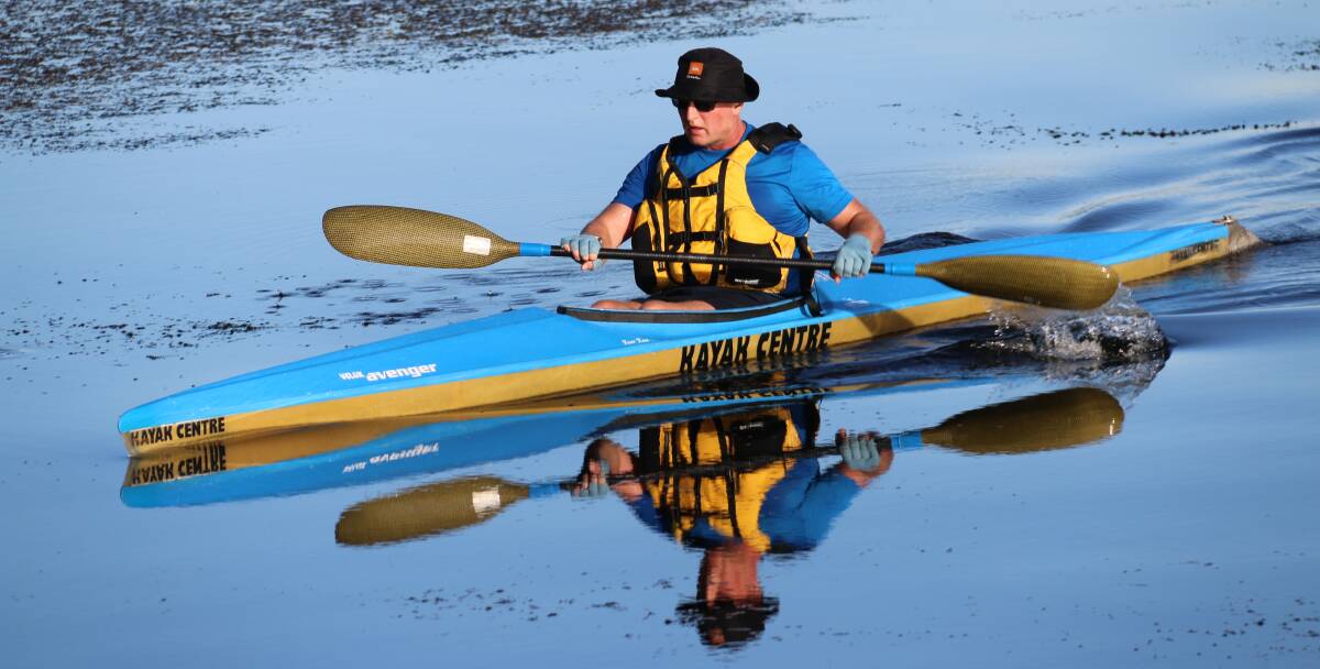 GREGORY READY: North West Canoe Club member Mike Salmon training for his second Gregory River Canoe Marathon this Sunday, April 30. Photo: supplied