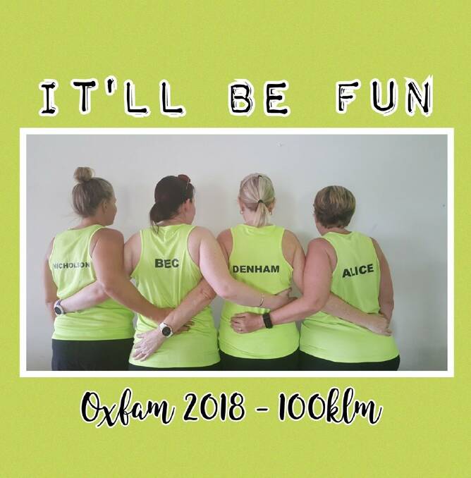The four women have started a Facebook page 'It'll Be Fun - Oxfam 2018' where they will post details of their next walks, for Mount Isa community to join in. The more the merrier!