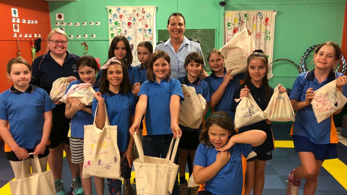 The girls decorated their bags with messages of support, like, “You count, you make a difference, you are loved.”
