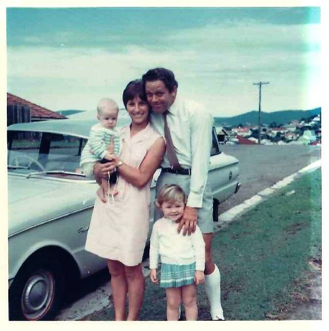 TRACKING FRIENDS: Judy and Terry Armitage with their two children in Mount Isa, 1970. Photo: supplied