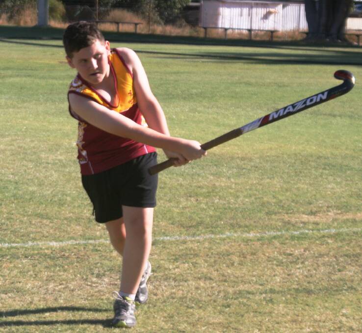 HUNGRY FOR HOCKEY: Brock Philip (11) was given the accolade 'Rising Star' at the under 13 boys state championships in Gladstone.