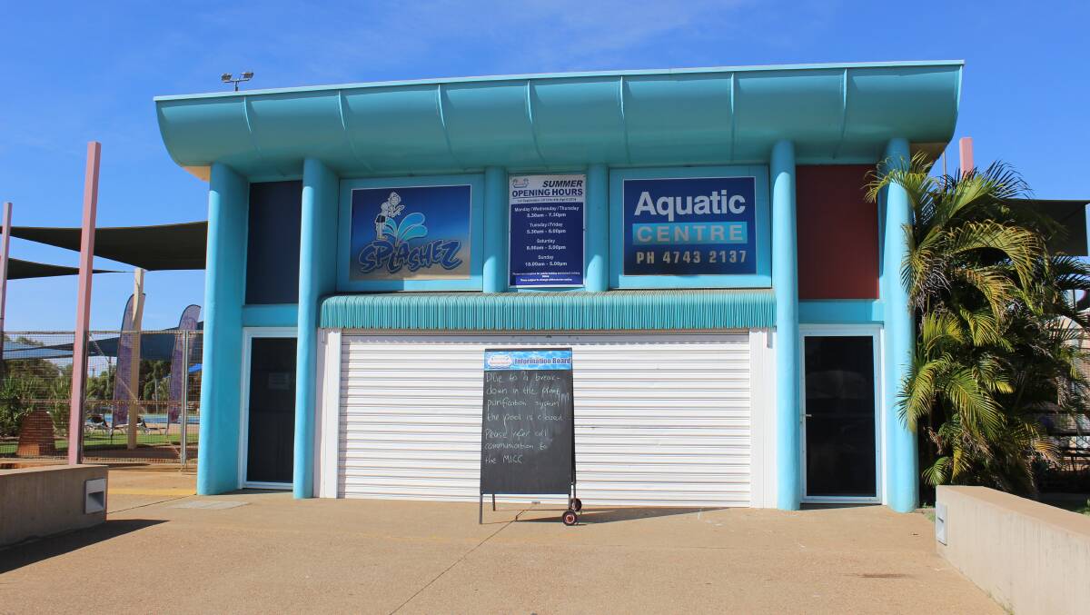 NO SWIMMING: Splashez Aquatic Centre has been closed since an incident on January 16 compromised water quality. Photo: file.