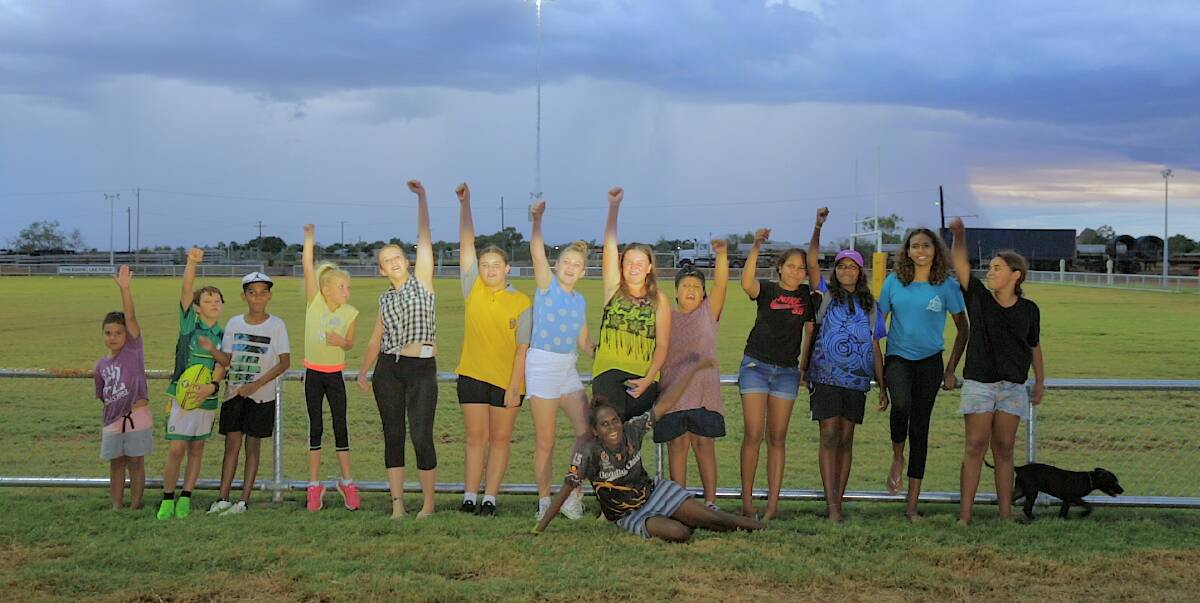 UP THE CURRY: Students were invited to perform in a music video for the new song, filmed this week at various sites in Cloncurry. Photo: Small Town Culture