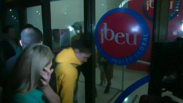 Ten Australian athletes were released after being detained by Brazilian police overnight. Photo: Screengrab/ABC24