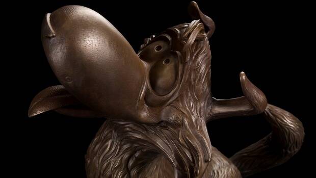 Bronze sculpture of Footrot Flats characters Dog, made by Weta Workshop to be erected in Gisborne, home to the characters' creator Murray Ball