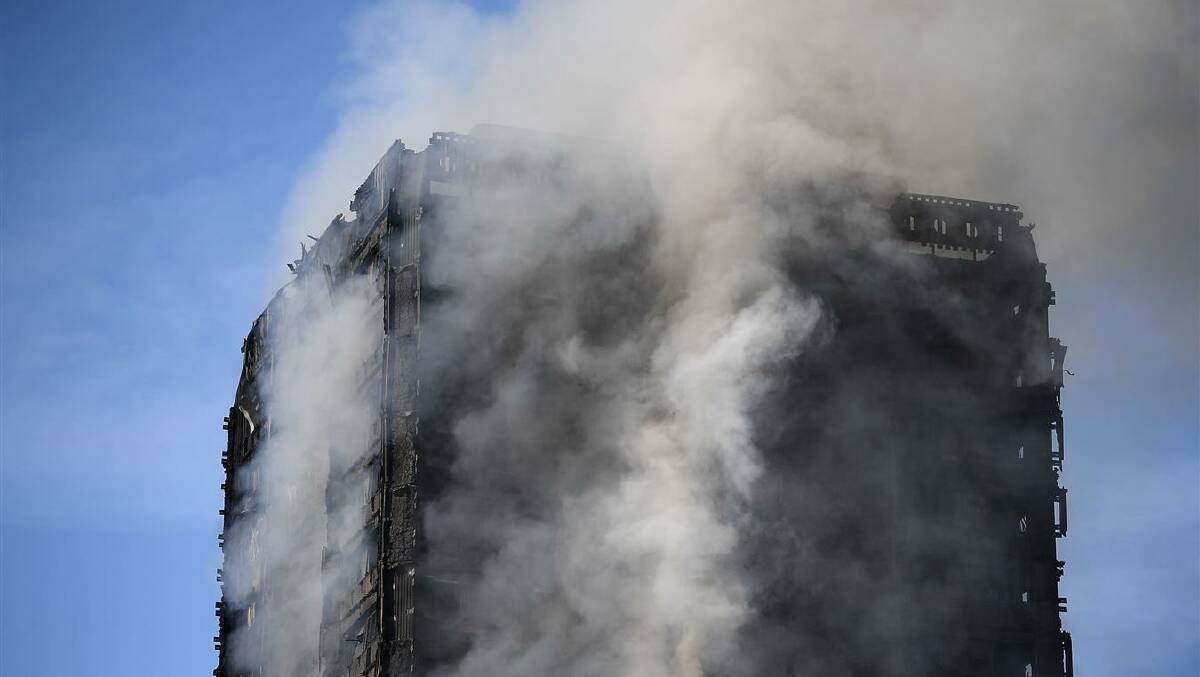 A huge fire engulfed the 24 story Grenfell Tower in Latimer Road, West London in the early hours of this morning on June 14, 2017. Photo: Getty Images