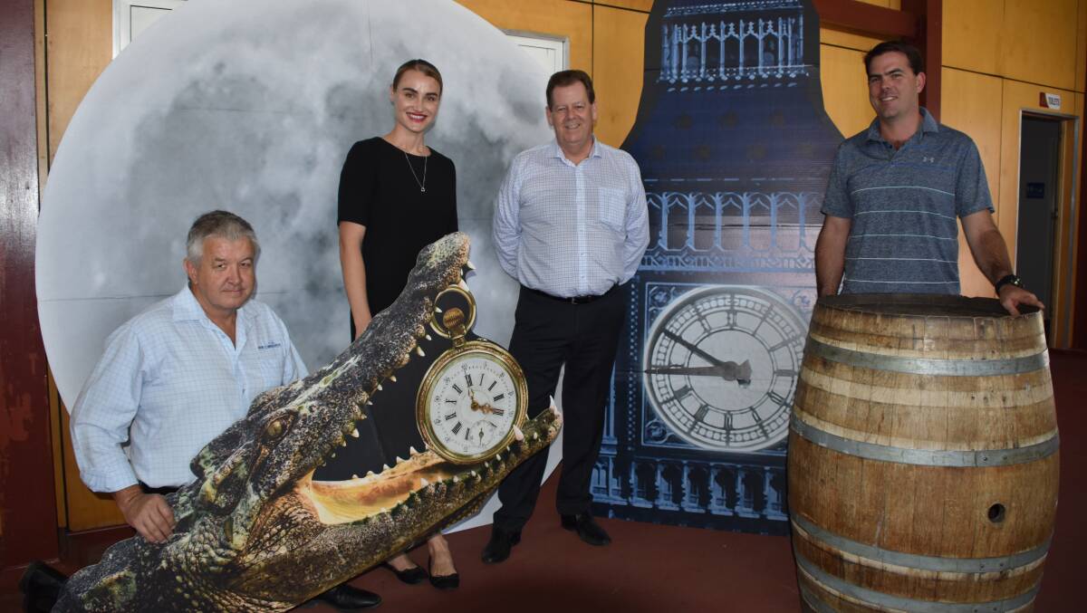 CAN YOU GUESS: Brett Peterson, Lara Lavers, Lee Pulman and Ryan Mackenzie gold sponsors for the  annual ball. Photo: Melissa North