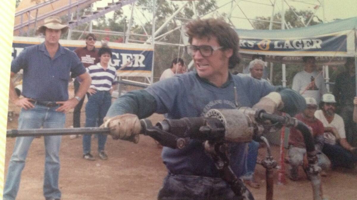 GUN DRILLER: Bob Manning competed in the 1983 Qld Rock drilling Championship. Photo: Supplied