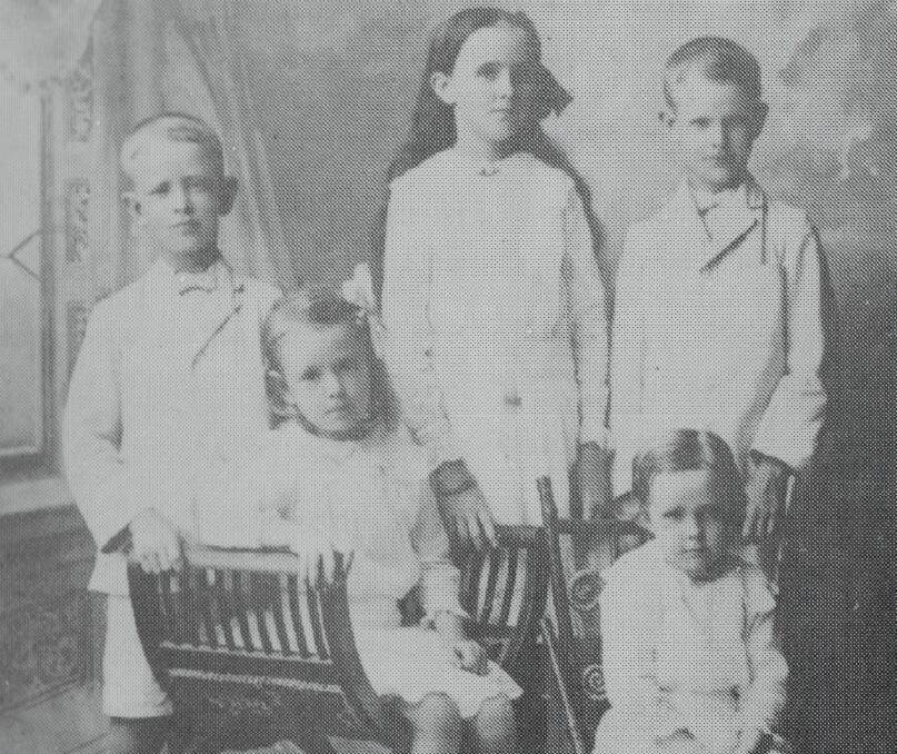 Relatives: Emily Conroy's first grandchildren - Victor and Robert Watson with Ivy, Ida and Sally Watson. Photo: Supplied.
