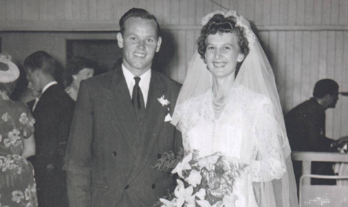 A perfect match: Maureen and Bob Copelin at their wedding reception at Hilton Hall on January 27 1954. Photographs courtesy of Copelin Family Treasurers, and MIMAG.