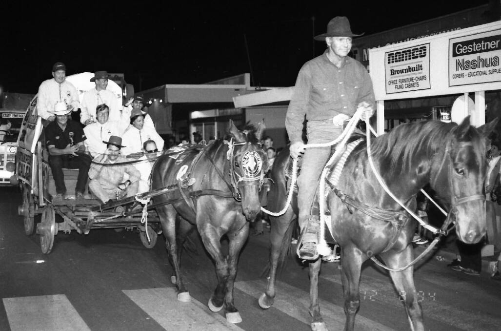 Community united: Participants in the Mount Isa Mardi Gras in West street in 1994.Photo: Supplied.