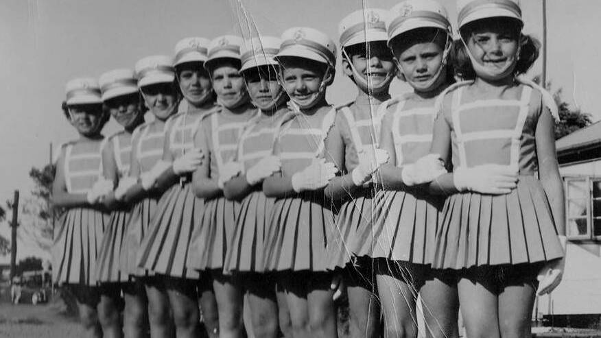 All in uniform: Minnettes Marching Girls in 1963. Photos: Supplied. 