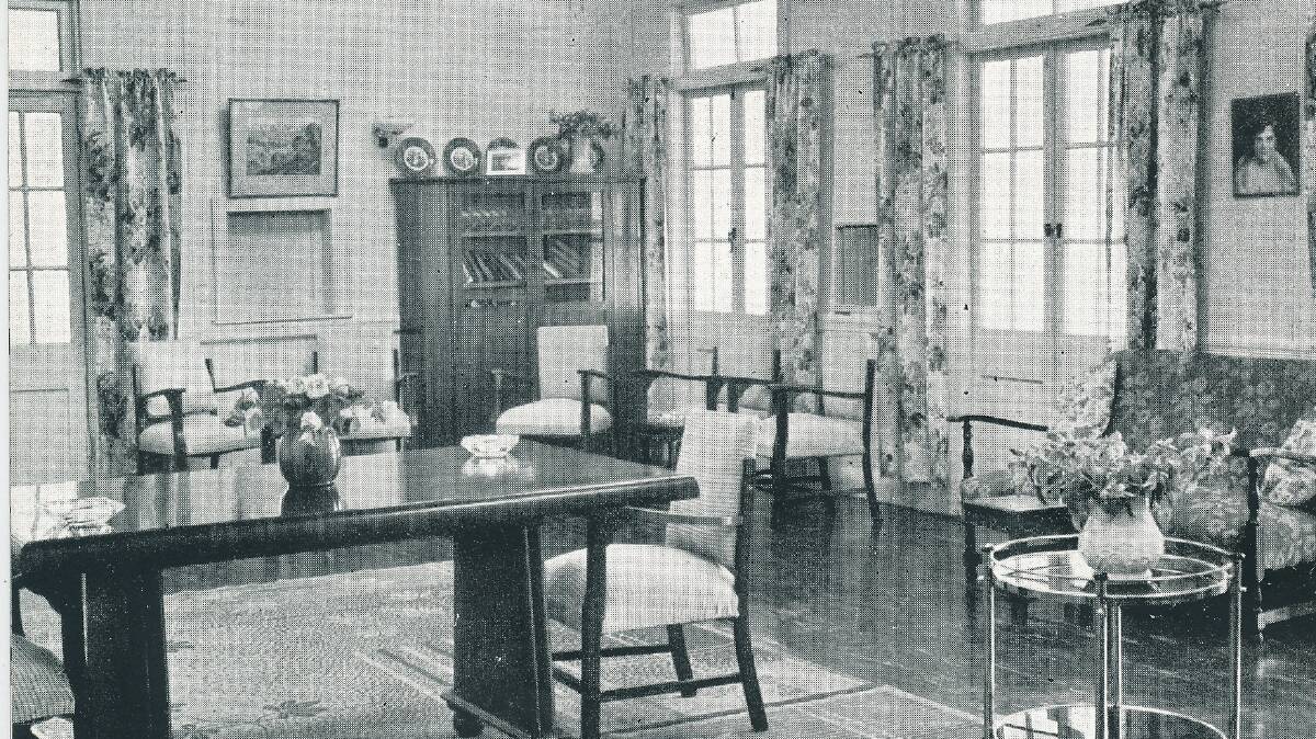 Stylish: The interior of Marie Kruttschnitt Club Rooms in the late 1940s. Photo Supplied.