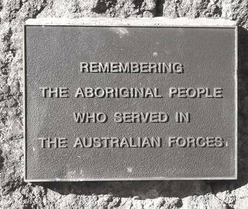 Memorial: A plaque commemorating Indigenous soldiers. Photographs supplied by the North West Star and North Queensland History Collection.
